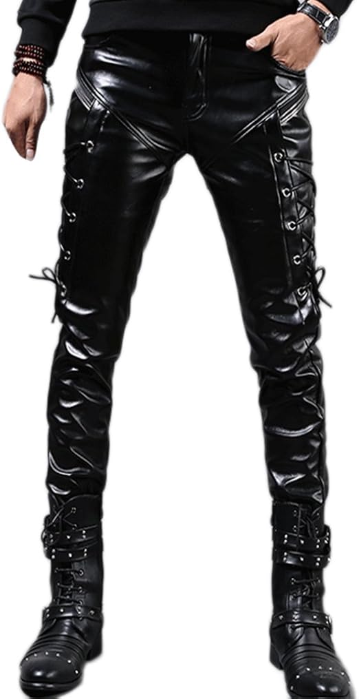 Idopy Steampunk Gothic Hip Hop Punk Rock Broek met ketting, zwart, M