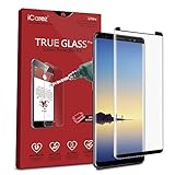iCarez [Full Coverage Black Glass ] Screen Protector for Samsung Galaxy Note 8 (Case Friendly) Highest Quality Easy Install [ 2-Pack 0.33MM 9H 2.5D] with Lifetime Replacement Warranty