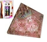 Jet Exquisite A++ Rose Quartz Flower of Life Chakra Orgone Pyramid Reiki Free Booklet Jet International Crystal Therapy Crystal Gemstones Copper Metal Mix Rare Healing Positive Energy Tetrahedron Sacred Geometry Memory Concentration Meditation Spirit