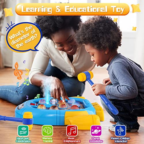 6 Modes Whack A Mole Game for Toddlers, Space Whack A Toys for