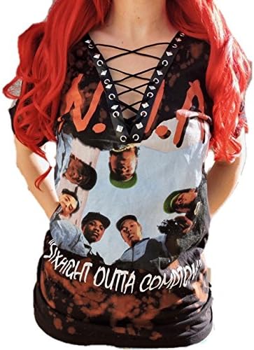 N.W.A "Compton" Lace Up Band Tee