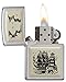 Zippo Scrimshaw Emblem Pocket Lighter, High Polish Chrome