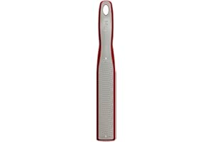Microplane Elite Series Lemon Zester Tool with Measuring Cup Catcher - Red