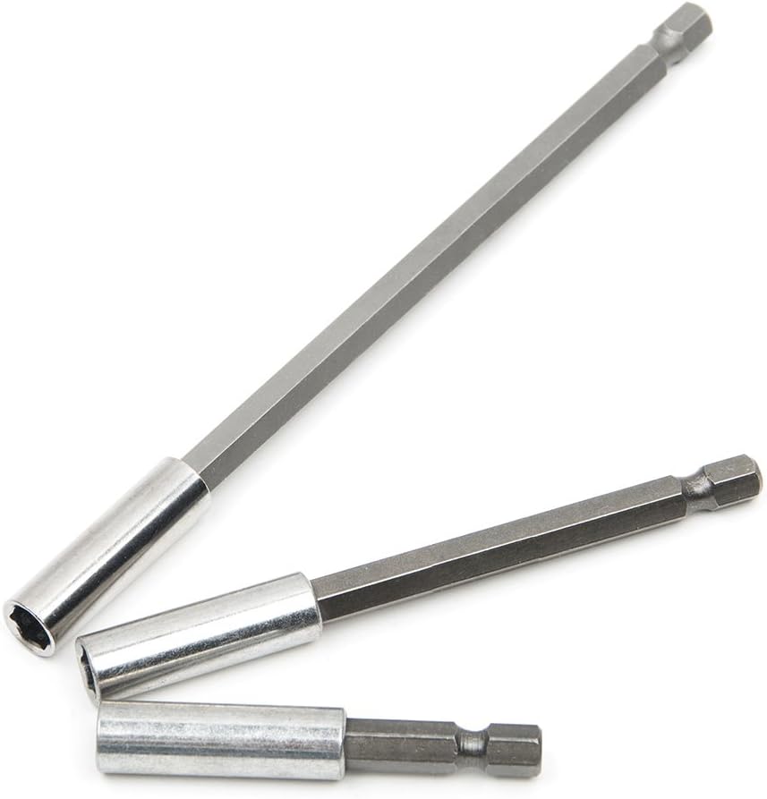 MALAYAS 3 Pcs Magnetic Drill Bit Holder Extension 3 Piece Set for Screws Nuts, and Any Drill And Handheld Driver, Includes 2" - Image 4