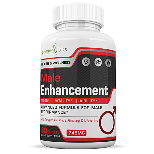 Extra Strength Male Enhancement Libido Boosting Formula With L-Arginine, Maca Root, Tongkat Ali & Ginseng To Improve Performance, Energy, Stamina And Boost Testosterone Levels In Men - 60 tablets