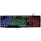 NPET K110 LED Backlit USB Wired Gaming Keyboard Illuminated Computer Keyboard for PC/Laptop/Desktop