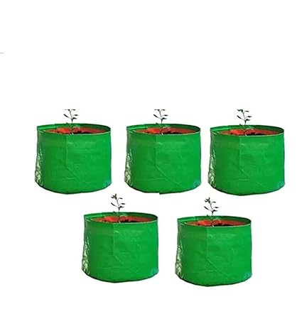 Green Grow Services Grow Bags 12 x 12 HDPE 200 GSM (Pack of 5)