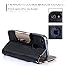 ProCase Wallet Flip Case for iPhone SE 2016 (1st gen Only) & iPhone 5S, Protective Cover with Wristlet Strap, Card Slots and Mirror, Stylish Slim Stand Cover for iPhone SE 2016 / 5S -Black