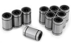 Lm8Uu 10Pcs 8Mm Linear Motion Ball Bearing Bushing Steel, Linear Bearing Double Sealed, Linear Bearings for 3D Printer CNC Pa