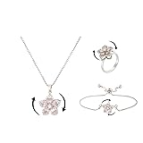 Flower Necklace for Women Gold Dainty Fidget