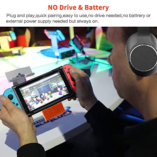 Bluetooth Transmitter Audio Adapter for Switch,RegeMoudal Bluetooth Transmitter with USB Type C Connector APTX Low Latency for Switch,AirPods,PS4,PC,Bluetooth Headphones,TV,Notebook,Computer - Thumbnail 3
