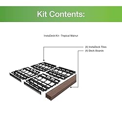 InstaDeck® Outdoor Flooring Tropical Walnut Kit