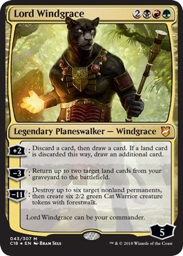 Magic: The Gathering - Oversized - Lord Windgrace - Foil - Commander 2018