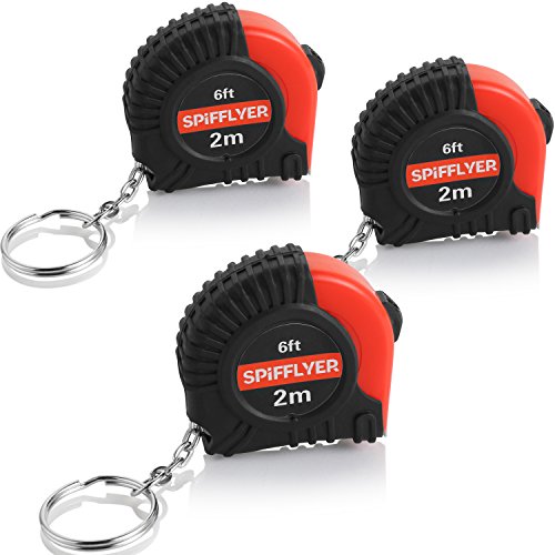 Buy Spifflyer 3 Pack of 6FT/2M Keychain Tape Measure Rule,with Inch