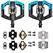 CRANKBROTHERs Crank Brothers Mallet Enduro Bike Pedals (Black/Blue) Premium Cleats Shoe Shields Set Tractionthumb 3