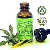 Hemp Oil Extract Full Spectrum 1000mg 30mL - Pain Relief - Anti Anxiety Social Anxiety- Depression Stress Support - Anti-inflammatory - Organic Grown & Made in USA - Brain Health- Natural Flavor