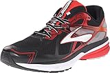 Brooks Men's Ravenna 7 Black/High Risk Red/Silver Sneaker 11 D (M)