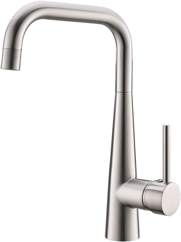 Wanmai Commercial Brushed Nickel Kitchen Faucet Solid Brass Body