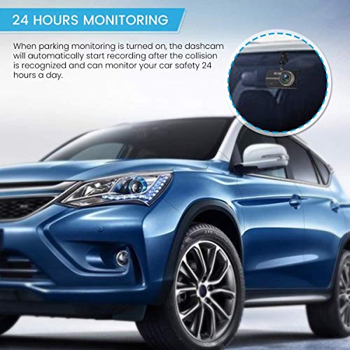 Dash Camera 1080P, EIVOTOR Car Camera DVR 4 Inch LCD Screen Full HD 140 ° Dual DashCam Front Rear Wide Angle Car Recorder with G-Sensor Night Vision Motion Detection WDR Parking Monitor Loop Recording