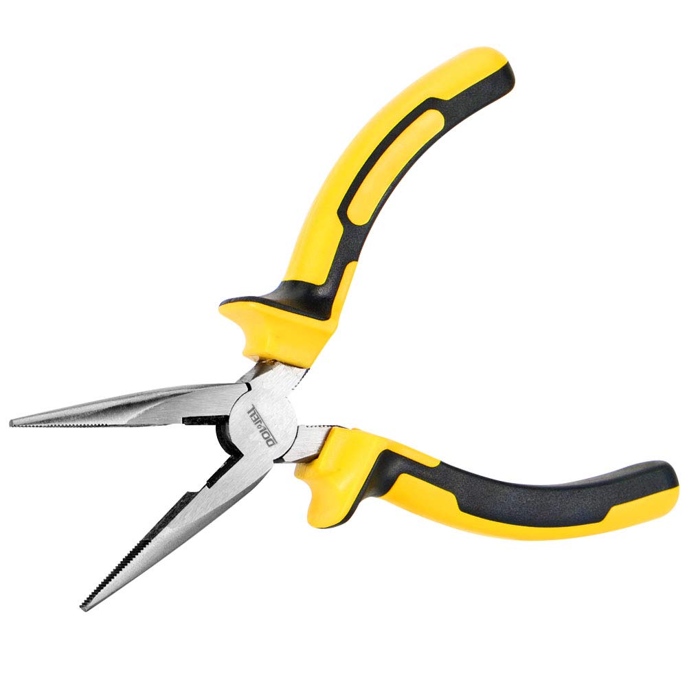 DOWELL HY020244 6 Inch Long Nose Pliers with Wire Cutter,Nickel Chromium Steel Construction and Professional Handle — image 1