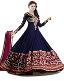 Fab Glory Women Georgette Dress Material (Fab Glory _Blue _Free Size)