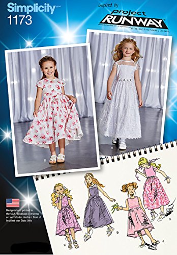 Simplicity Patterns US1173A Child's Project Runway Dresses, A (3-4-5-6-7-8)