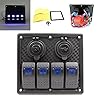 DCFlat-5-Pin-4-Gang-LED-Car-Marine-Boat-Rocker-Switch-Panel-Dual-USB-Waterproof-Power-Socket