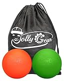 JollyGear Lacrosse Massage Balls for Self Myofascial Release and Deep Tissue Trigger Point Therapy