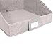 Internet's Best Open Cloth Storage Bin - Closet Shelf Storage Box - Organize Sheets Blankets Towels Sweaters Scarfs - Grey (2 Pack)