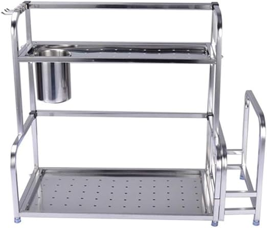 Estante de la cocina, montado en la pared de 2 capas de almacenamiento