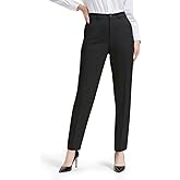 Zylioo Tall Women's Dress Pants 32/34 Inseam Mid Waisted Office Pants for Women Relaxed Fit Straight Leg Casual Trousers