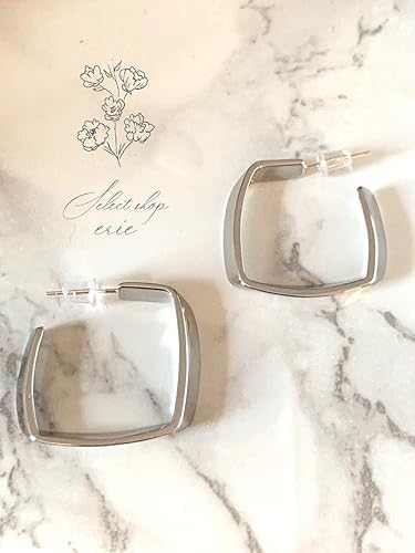 Amazon ピアス レディース シルバー 四角 韓国 ストリート 誕プレ オルチャン アイドル 芸能人グッズ 通販