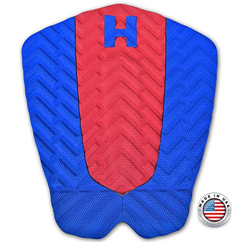 Hammer Surf Traction The Peak Traction Pad - Blue & Red Tail Pad - Deck Grip - Made in The USA
