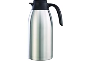 Service Ideas FCC20SS Flow Control Server, Stainless Steel/Black, 2.0 L