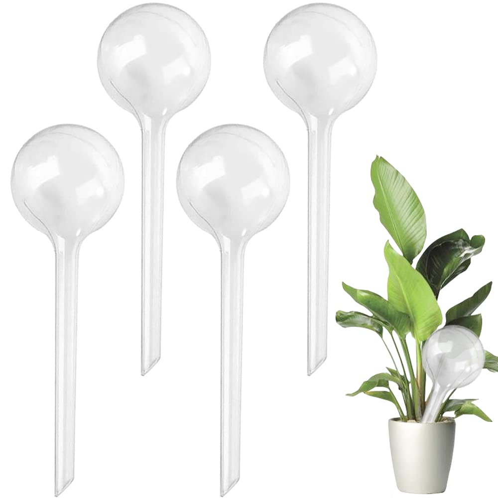 LATRAT 4 Pcs Plastic Watering Balls Automatic Watering Globes for Holiday Plants Balcony Garden Bonsai 26.5*8cm