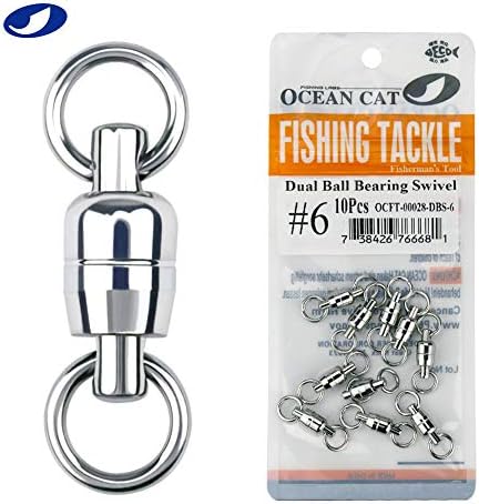 Ocean Cat 釣りボールベアリング スイベル 銅 ステンレススチール 溶接リング クイックコネクト 釣りタックルコネクタ デュアルスピニングデザイン 高強度 限定タイムセール 釣りルアーライン 海水用