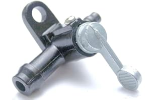 Aquiver Auto Parts Inline Petcock for PW50 PW 50 Peewee Dirt Bike, Black, Switch Type: Inline, Actuator Type: Hinge Lever, Operation Mode: Manual