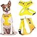 Dexil Limited Adopt ME (I Need A New Home) Yellow Color Coded Non-Pull Front and Back D Ring Padded and Waterproof Vest Dog Harness Prevents Accidents by Warning Others of Your Dog in Advance (S)