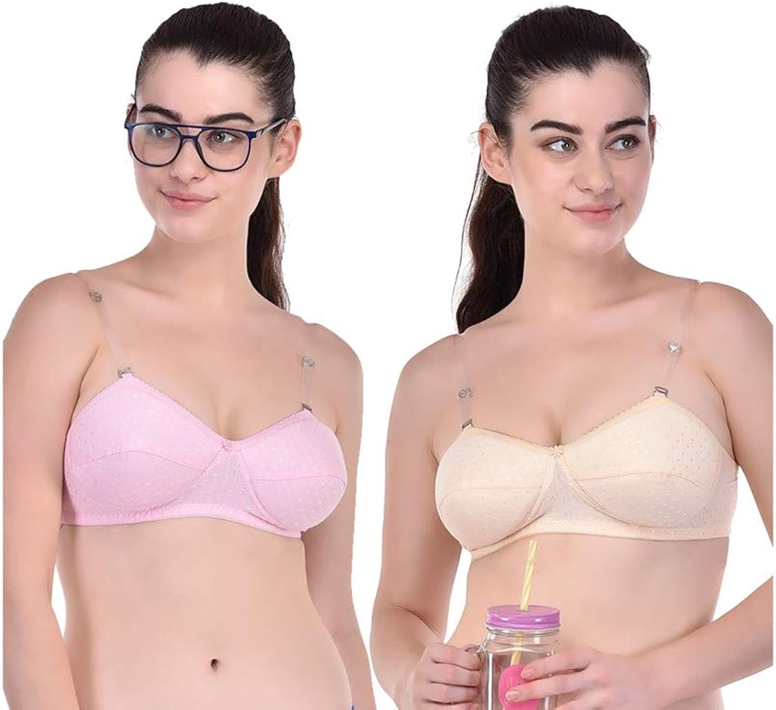 Buy Balaji Fashions Pure Cotton Premium Non Padded Push Up Self Design