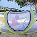 MASCARRY Baby Beach Tent, with A Brim Sun Protection Hat, Portable Baby Travel Tent UPF 50+ Infant Sun Shelters Pop Up Folding Outdoor Bed Baby Shade with Mosquito Net with 2 Pegs