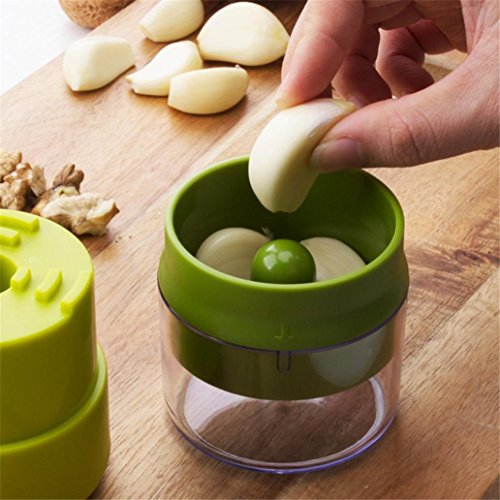 Highpot Garlic Chopper Cutter Pressing Slicer Peeler Dicer Shredders Kitchen Cooking Tools (Green)