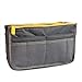 Potelin Women's Handbag Organiser, Travel Thicken Double Zipper Organizer Wash Bag (Grey)