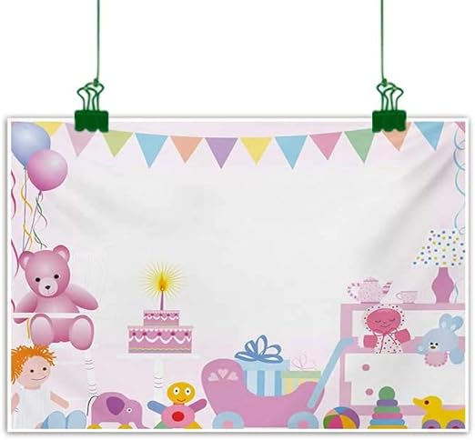 Amazon Com Mangooly Kids Birthday Wall Decoration Baby Girl