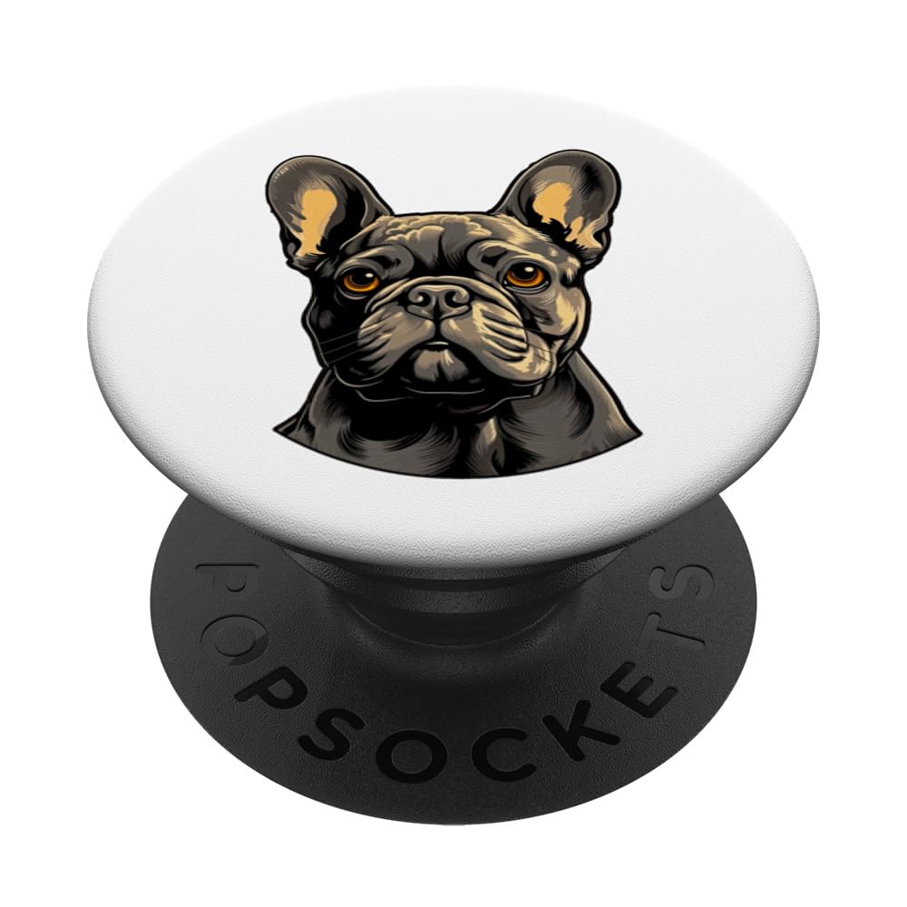 Bulldog art dog dad mom Frenchie French my best buddy puppy PopSockets Swappable PopGrip