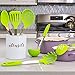 6-Piece Stainless Steel & Silicone Kitchen Utensils Set, Silicone Cooking Utensils, Heat Resistant Kitchen Cooking Utensil Set, Lime Green