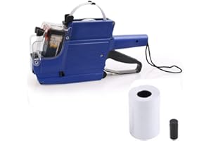 Zeerkeer Price Gun MX-6600 10 Digits 2 Line Price Tag Gun with Labels and Ink Roller, Price Label Gun for Office, Retail Shop, Grocery Store, Organization Marking (Blue)