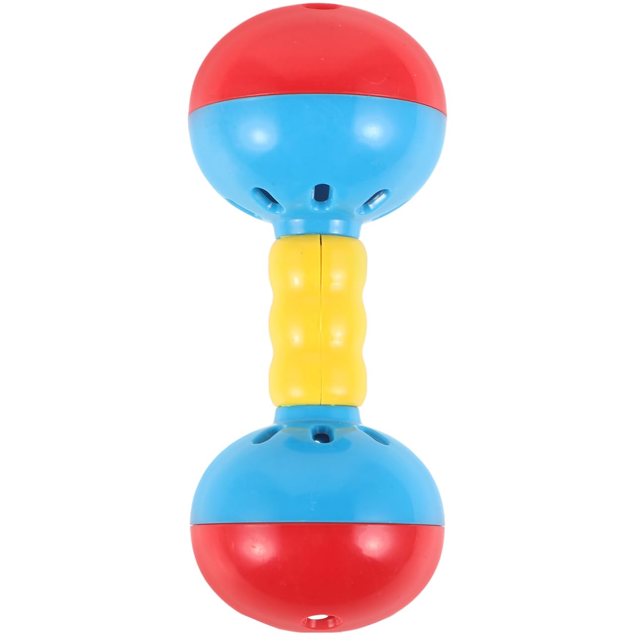 Abaodam Double-Headed Hand Bell Lightweight Portable Infant Musical Shaker for Sensory Development and Wrist Coordination in Preschool Play