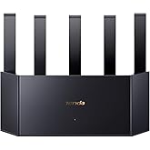 Tenda AX3000 WiFi Router High Speed Gaming Router Dual Band Gigabit Wireless Router, Long Range Coverage with 5 * 6dBi High-G