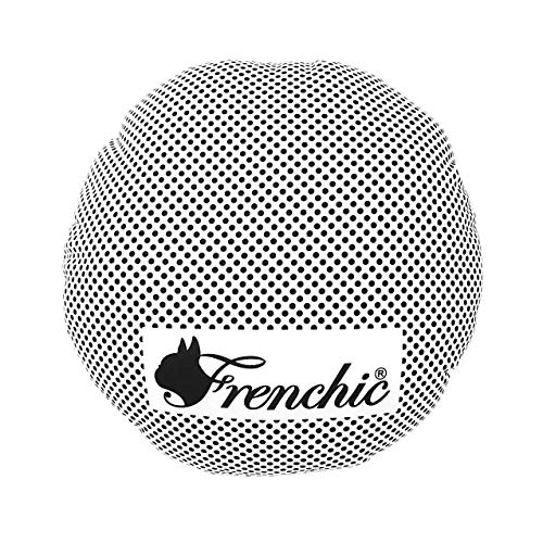 Frenchic French Bulldog Car Seat Office Chair Cushion Protect Back Lumbar Support Soft Pillow Black White Dot Sublimation Cover (No inner bag)