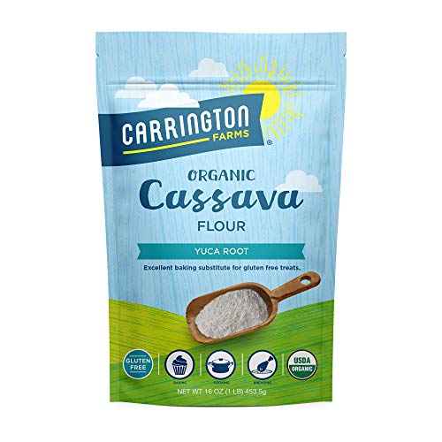 Carrington Farms Organic Cassava Flour - GRAIN FREE - GLUTEN FREE - PALEO - Yuca Root - 1lb.